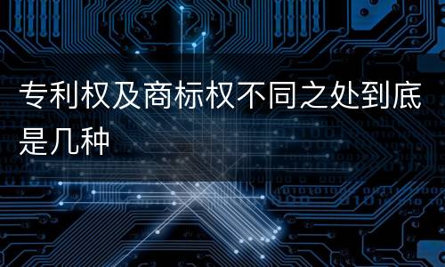 专利权及商标权不同之处到底是几种 专利权及商标权不同之处到底是几种