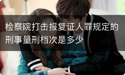 检察院打击报复证人罪规定的刑事量刑档次是多少