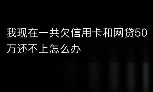我现在一共欠信用卡和网贷50万还不上怎么办