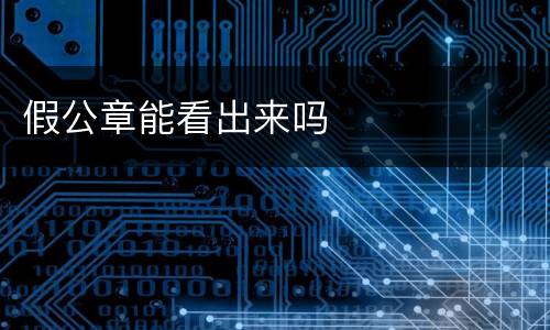 假公章能看出来吗