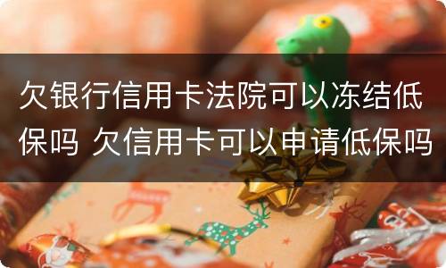 欠银行信用卡法院可以冻结低保吗 欠信用卡可以申请低保吗