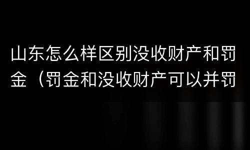 山东怎么样区别没收财产和罚金（罚金和没收财产可以并罚吗）