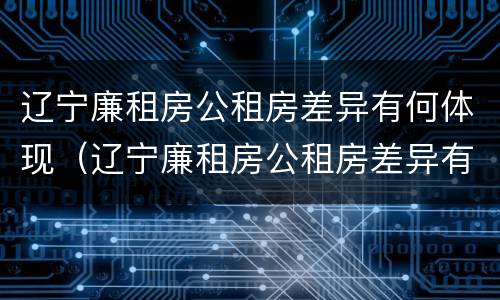 辽宁廉租房公租房差异有何体现（辽宁廉租房公租房差异有何体现呢）