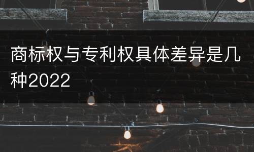 商标权与专利权具体差异是几种2022