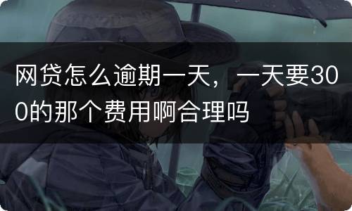网贷怎么逾期一天，一天要300的那个费用啊合理吗