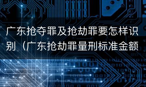 广东抢夺罪及抢劫罪要怎样识别（广东抢劫罪量刑标准金额）