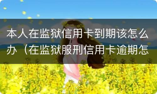 本人在监狱信用卡到期该怎么办（在监狱服刑信用卡逾期怎么办）