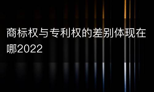 商标权与专利权的差别体现在哪2022