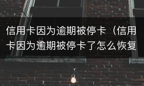 信用卡因为逾期被停卡（信用卡因为逾期被停卡了怎么恢复使用）