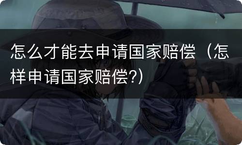怎么才能去申请国家赔偿（怎样申请国家赔偿?）