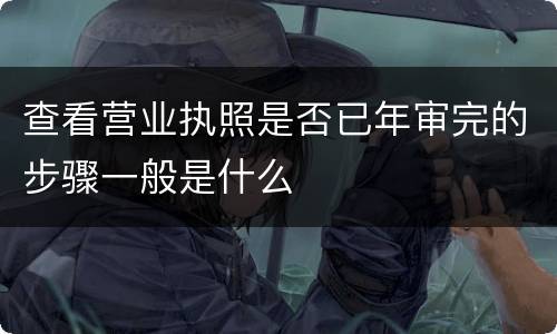 查看营业执照是否已年审完的步骤一般是什么