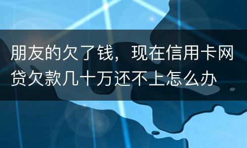 朋友的欠了钱，现在信用卡网贷欠款几十万还不上怎么办