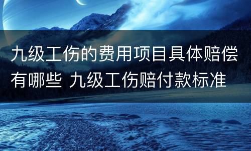 九级工伤的费用项目具体赔偿有哪些 九级工伤赔付款标准
