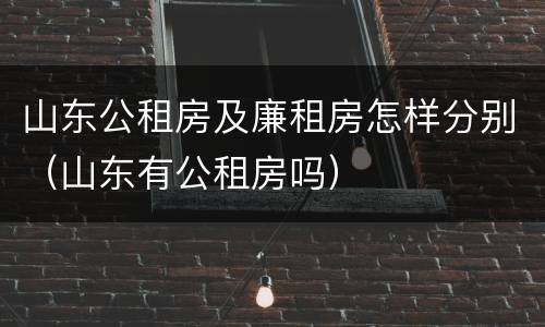 山东公租房及廉租房怎样分别（山东有公租房吗）