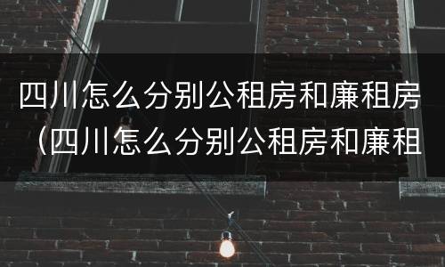四川怎么分别公租房和廉租房（四川怎么分别公租房和廉租房呢）