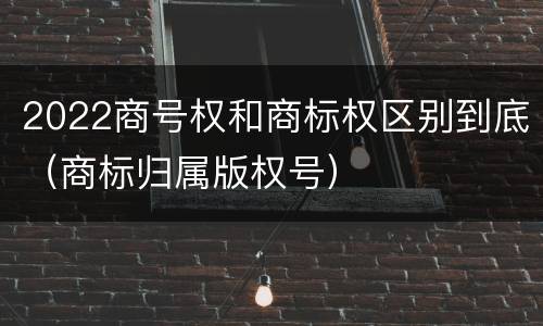 2022商号权和商标权区别到底（商标归属版权号）