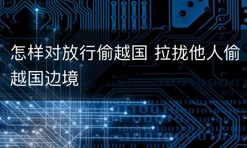 怎样对放行偷越国 拉拢他人偷越国边境