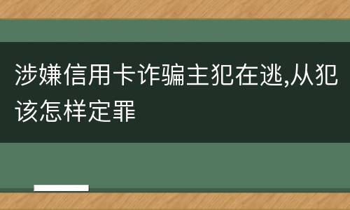 涉嫌信用卡诈骗主犯在逃,从犯该怎样定罪