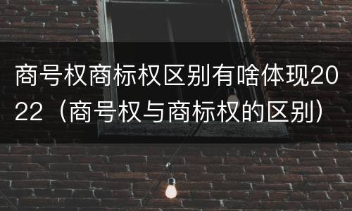 商号权商标权区别有啥体现2022（商号权与商标权的区别）