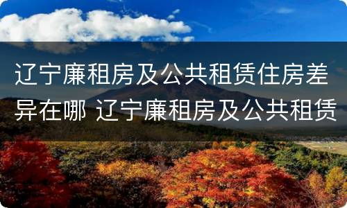 辽宁廉租房及公共租赁住房差异在哪 辽宁廉租房及公共租赁住房差异在哪查