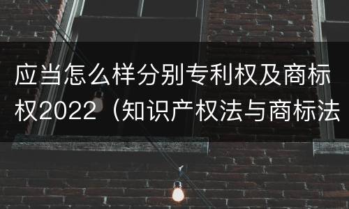 应当怎么样分别专利权及商标权2022（知识产权法与商标法）