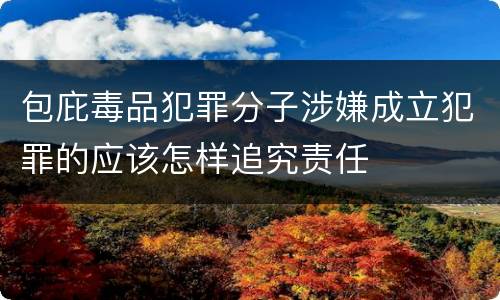 包庇毒品犯罪分子涉嫌成立犯罪的应该怎样追究责任