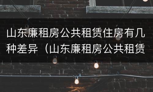 山东廉租房公共租赁住房有几种差异（山东廉租房公共租赁住房有几种差异）
