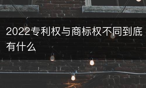 2022专利权与商标权不同到底有什么