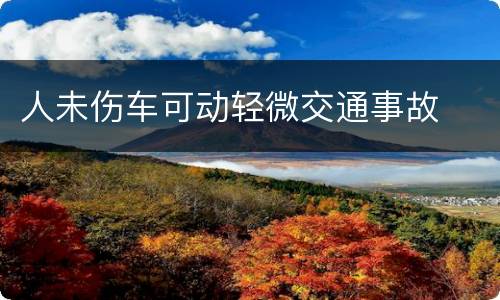 人未伤车可动轻微交通事故
