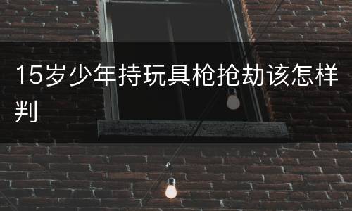 15岁少年持玩具枪抢劫该怎样判
