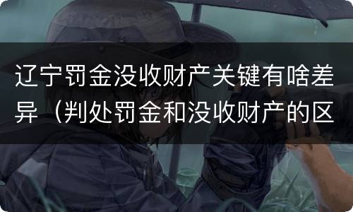 辽宁罚金没收财产关键有啥差异（判处罚金和没收财产的区别）