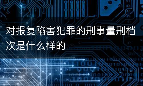 对报复陷害犯罪的刑事量刑档次是什么样的