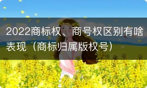 2022商标权、商号权区别有啥表现（商标归属版权号）
