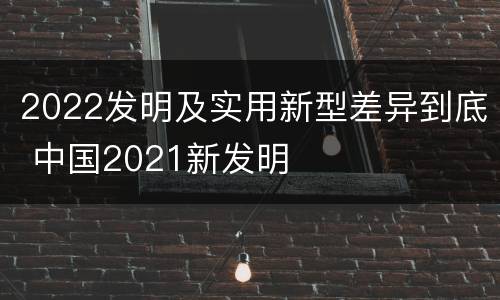 2022发明及实用新型差异到底 中国2021新发明