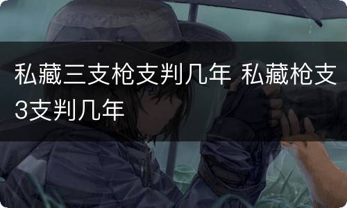 私藏三支枪支判几年 私藏枪支3支判几年