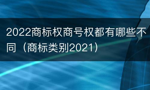 2022商标权商号权都有哪些不同（商标类别2021）