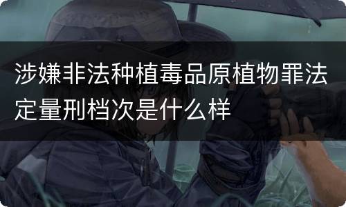 涉嫌非法种植毒品原植物罪法定量刑档次是什么样