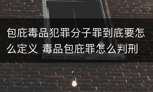 包庇毒品犯罪分子罪到底要怎么定义 毒品包庇罪怎么判刑