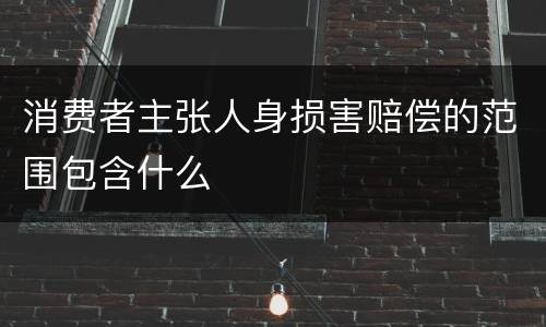 消费者主张人身损害赔偿的范围包含什么