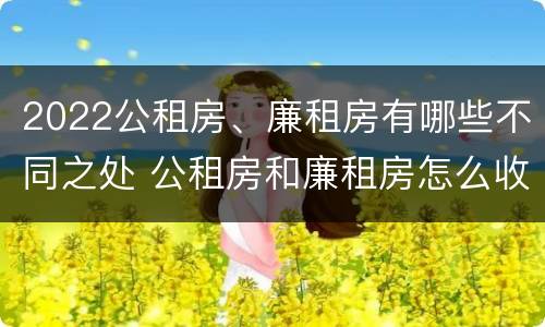 2022公租房、廉租房有哪些不同之处 公租房和廉租房怎么收费