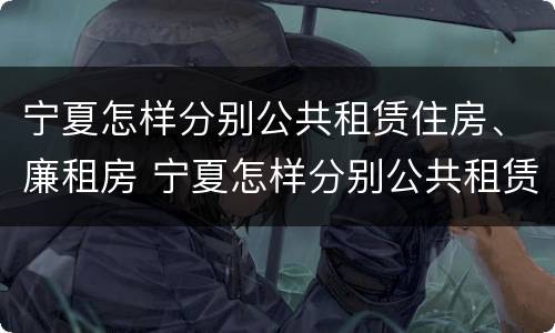 宁夏怎样分别公共租赁住房、廉租房 宁夏怎样分别公共租赁住房,廉租房呢