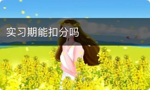 实习期能扣分吗