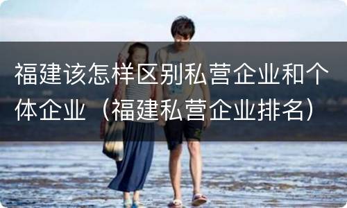 福建该怎样区别私营企业和个体企业（福建私营企业排名）