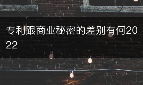 专利跟商业秘密的差别有何2022