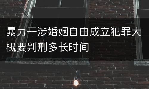 暴力干涉婚姻自由成立犯罪大概要判刑多长时间