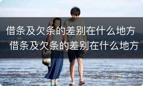 借条及欠条的差别在什么地方 借条及欠条的差别在什么地方写