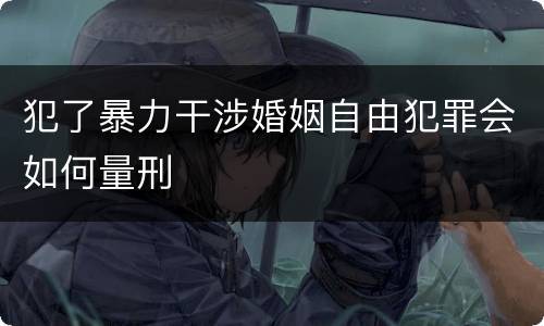 犯了暴力干涉婚姻自由犯罪会如何量刑