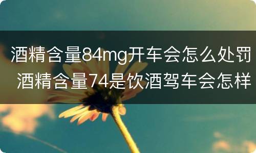 酒精含量84mg开车会怎么处罚 酒精含量74是饮酒驾车会怎样处罚