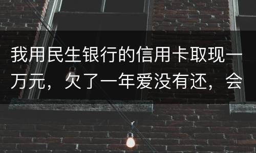 我用民生银行的信用卡取现一万元，欠了一年爱没有还，会构成诈骗罪吗