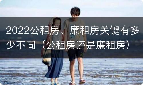 2022公租房、廉租房关键有多少不同（公租房还是廉租房）